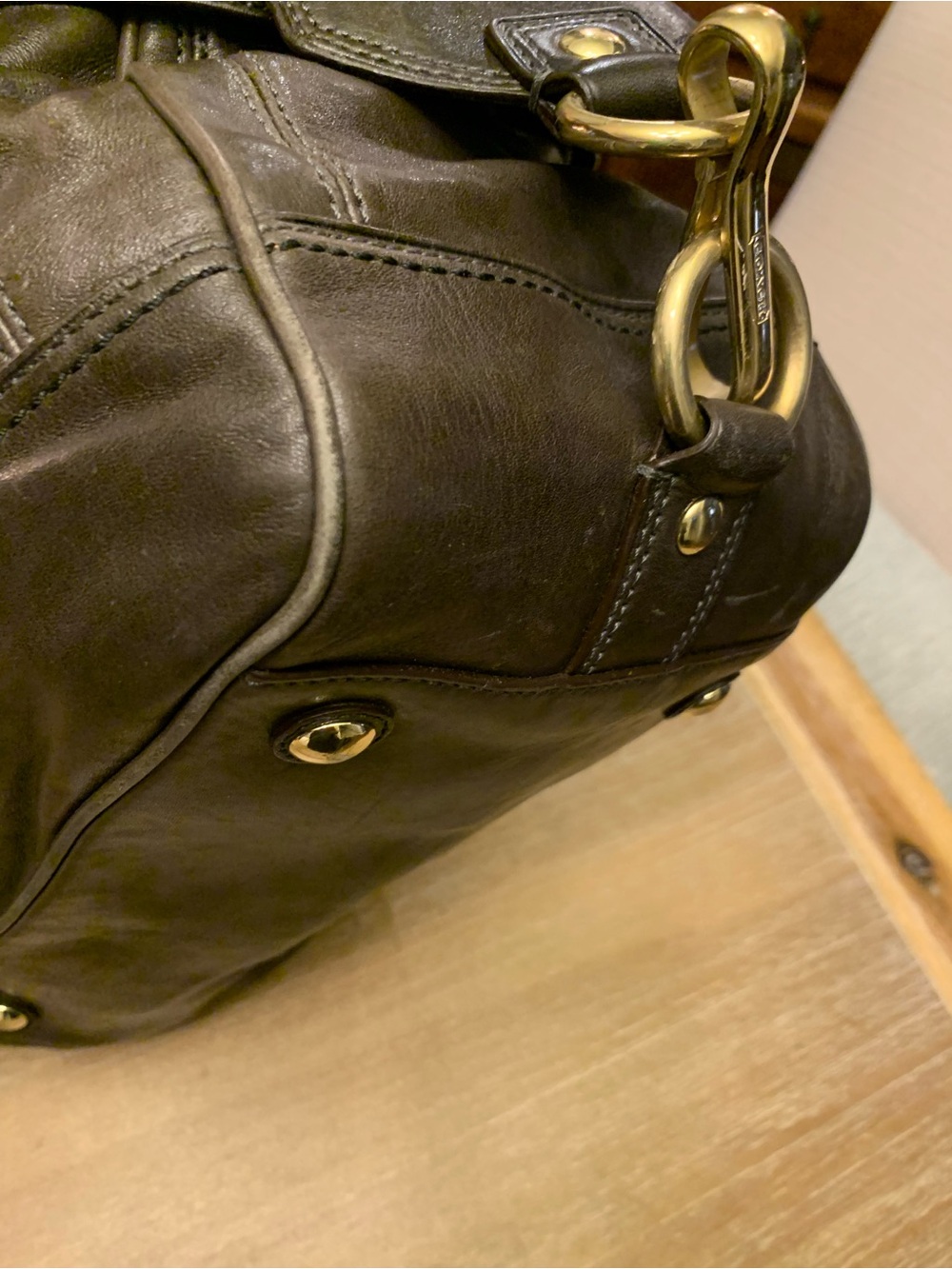 Vintage Coach  Hampton  Lindsay  Brown Leather Satchel - Picture 15 of 16